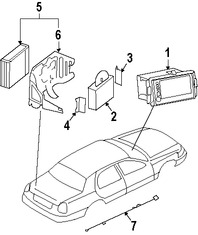 Foto de Soporte de Modulo de Control de GPS Original para Lincoln Town Car Marca FORD Nmero de Parte 6W1Z18C835AA