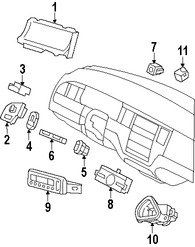 Foto de Interruptor de faro Original para Lincoln Town Car Marca FORD Nmero de Parte 3W1Z11654AB