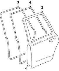 Foto de Sello de la puerta Original para Lincoln Town Car 2004 2003 2005 2006 2007 2008 Marca FORD Nmero de Parte 5W1Z54253A10AB