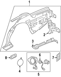 Foto de Panel Lateral Trasero Original para Lincoln Town Car Marca FORD Nmero de Parte 4W1Z5427841BA