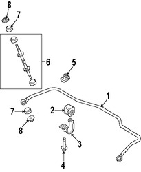 Foto de Barra Estabilizadora de Suspensin Original para Lincoln Town Car Ford Crown Victoria Mercury Grand Marquis Mercury Marauder Marca FORD Nmero de Parte YW7Z5A772AA