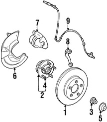 Foto de Tapa de Polvo de Rodamiento Original para Ford Crown Victoria Ford Mustang Mercury Grand Marquis Mercury Marauder Lincoln Town Car Marca FORD Nmero de Parte F1VY1N135A