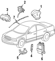 Foto de Sensor de impacto del Air Bag Original para Mercury Mountaineer Ford Explorer Ford Explorer Sport Trac Lincoln LS Marca FORD Nmero de Parte 9L2Z14B345B