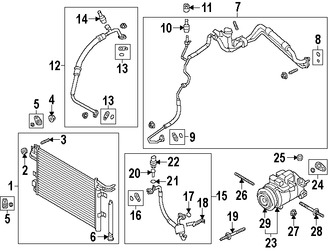 Foto de Manguera de succin Refrigerante Aire Acondicionad Original para Ford Taurus Ford Police Interceptor S Lincoln MKS Marca FORD Nmero de Parte DA5Z19A834B