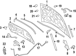 Foto de Sello del capo Original para Ford Taurus Ford Police Interceptor S Ford Special Service Poli   Lincoln MKS Marca FORD Nmero de Parte 8A5Z16740A