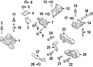 Foto de Montura de Transmisin Automtica Original para Lincoln MKS Lincoln Punto Marca FORD Nmero de Parte DA5Z6068C