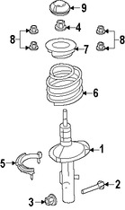 Foto de Tapa Puntal De Suspensin Original para Ford  Lincoln Marca FORD Nmero de Parte AA8Z3C239B