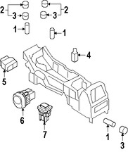 Foto de Interruptor de Calefaccin del Asiento Original para Lincoln MKS Ford Taurus Marca FORD Nmero de Parte 8A5Z14D694AA