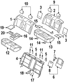 Foto de Apoyabrazos del Asiento Original para Lincoln MKS 2013 2014 2015 2016 Marca FORD Nmero de Parte DA5Z5467112BB