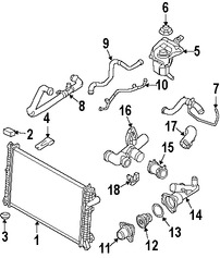 Foto de Manguera de Refrigerante Original para Lincoln Zephyr Mercury Milan Mercury Mariner Ford Fusion Ford Escape Marca FORD Nmero de Parte YL8Z8A520AB