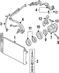 Foto de Acumulador de Aire Acondicionado Original para Lincoln Zephyr Lincoln MKZ Mercury Milan Ford Fusion Marca FORD Nmero de Parte 6E5Z19C836A