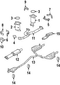 Foto de Sujetador Sistema de Escape Original para Mercury Milan Ford Fusion Lincoln MKZ Lincoln Zephyr Marca FORD Nmero de Parte 6E5Z5F262AA