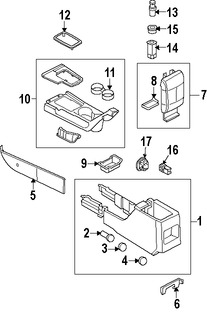 Foto de Carcasa del tomacorriente para accesorios 12 volti Original para Ford Mercury  Lincoln Marca FORD Nmero de Parte BL2Z15K040AA