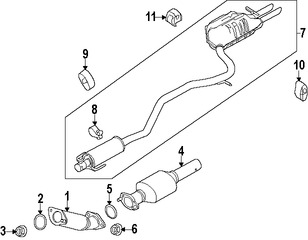 Foto de Abrazadera de escape Original para Ford Fusion Mercury Milan Lincoln Zephyr Lincoln MKZ Marca FORD Nmero de Parte 6E5Z5A231A