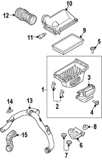 Foto de Caja del Filtro de Aire Original para Lincoln  Ford Marca FORD Nmero de Parte AA5Z9A600B