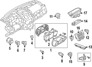 Foto de Sensor de Temperatura del Aire de la Cabina Original para Ford Lincoln Marca FORD Nmero de Parte EG1Z19E616A