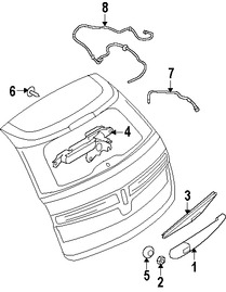 Foto de Motor Limpiaparabrisas Vidrio Trasero Original para Lincoln Punto 2010 2011 2012 Ford Taurus X 2008 2009 Marca FORD Remanufacturado Nmero de Parte AE9Z17508C