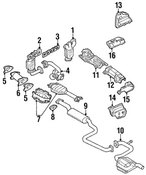 Foto de Empacadura del Conector del Tubo de Escape Original para Ford Contour Mercury Cougar Marca FORD Nmero de Parte 5S7Z5E241A