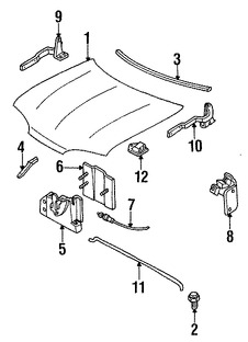 Foto de Cable Abre Capo Original para Ford Contour Mercury Mystique Marca FORD Nmero de Parte F5RZ16916A