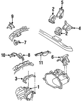 Foto de Montura de Transmisin Automtica Original para Ford Contour Mercury Mystique Mercury Cougar Marca FORD Nmero de Parte F8RZ6068CA