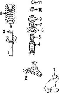 Foto de Puntal Suspensin Original para Ford Contour Mercury Mystique Mercury Cougar Marca FORD Nmero de Parte F8RZ18198AAA