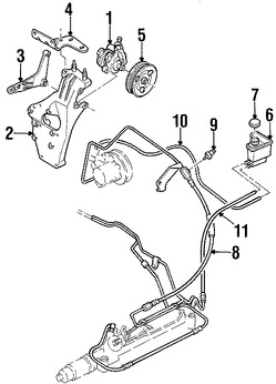 Foto de Manguera de Direccin Hidrulica Original para Ford Contour Mercury Mystique Mercury Cougar Marca FORD Nmero de Parte F8RZ3691TC