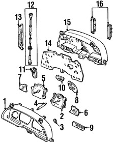 Foto de Lente de Panel de Instrumentos Original para Ford Contour 1999 2000 1998 Mercury Mystique 1999 2000 1998 Marca FORD Nmero de Parte F8RZ10A936SA