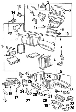 Foto de Modulo de Control calefaccin, ventilacin y aire acondicionado Original para Ford Taurus Mercury Sable Marca FORD Nmero de Parte 3F1Z18C612AA