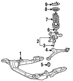 Foto de Rtula de Suspensin Original para Ford Taurus Mercury Sable Marca FORD Nmero de Parte 5F1Z3V050A