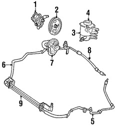 Foto de Deposito Liquido Hidraulico Direccion Asistida Original para Ford Taurus Mercury Sable Marca FORD Nmero de Parte 5F1Z3E764AA