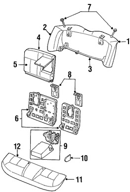 Foto de Cubierta de Asiento Original para Ford Taurus 2000 2001 Mercury Sable 2000 2001 Marca FORD Nmero de Parte YF1Z5466656CAB