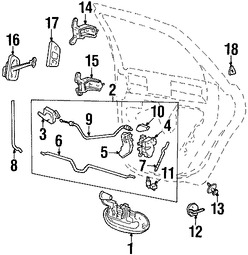 Foto de Manija exterior de puerta Original para Ford Taurus Mercury Sable Marca FORD Nmero de Parte 4F1Z5426604ABPTM