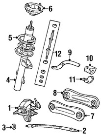 Foto de Brazo de Control de suspensin Original para Ford Taurus Mercury Sable Marca FORD Nmero de Parte 1F1Z5500RR