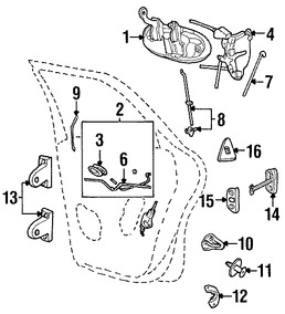 Foto de Manija exterior de puerta Original para Ford Taurus Mercury Sable Marca FORD Nmero de Parte 4F1Z5426605ABPTM