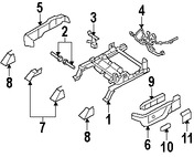 Foto de Interruptor Asiento Elctrico Original para Mercury Montego Mercury Sable Ford Taurus Ford Taurus X Ford Five Hundred Marca FORD Nmero de Parte 9F9Z14A701A