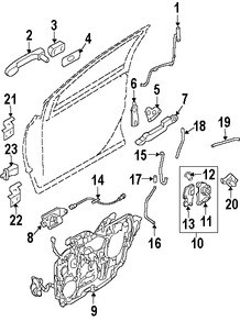 Foto de Manija interior de puerta Original para Ford Five Hundred Mercury Montego Mercury Sable Marca FORD Nmero de Parte 8T5Z5422601A