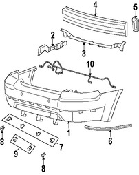 Foto de Riel de soporte de cubierta de parachoques Original para Ford Five Hundred 2005 2006 2007 Mercury Montego 2005 2006 2007 Marca FORD Nmero de Parte 6G1Z17D942A