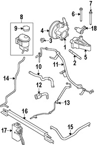 Foto de Bomba de Direccin Asistida Original para Ford Taurus 2008 2009 Ford Taurus X 2008 2009 Mercury Sable 2008 2009 Marca FORD Remanufacturado Nmero de Parte 8G1Z3A674ARM