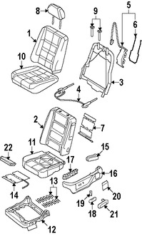 Foto de Manilla de Ajuste de Reclinacion Asiento Trasero Original para Ford Taurus 2008 2009 Ford Taurus X 2008 2009 Mercury Sable 2008 2009 Marca FORD Nmero de Parte 8A4Z74620A91AC