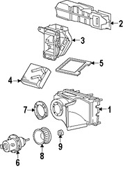 Foto de Carcasa del motor del ventilador HVAC Original para Ford E-150 Ford E-250 Ford E-350 Super Duty Marca FORD Nmero de Parte AC2Z18568B