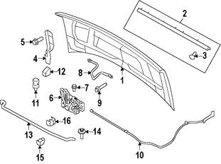 Foto de Panel de Cap Original para Ford E-150 Ford E-250 Ford E-350 Super Duty Marca FORD Nmero de Parte 8C2Z16612A