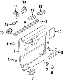 Foto de Bisel de Switch de Vidrio Electrico Original para Ford E-150 2008 Ford E-250 2008 Ford E-350 Super Duty 2008 Marca FORD Nmero de Parte F7UZ14524BAG