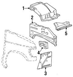 Foto de Conjunto de proteccion del guardafangos Original para Ford Marca FORD Nmero de Parte 4C2Z16061BA