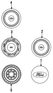 Foto de Tapon / Tapacubo / Taza de la Rueda Original para Ford Marca FORD Nmero de Parte F2UZ1130D