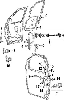 Foto de Cable de Cerrojo de Puerta Original para Ford Marca FORD Nmero de Parte F3UZ15221A00A