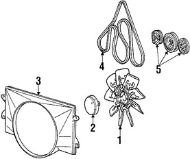 Foto de Cubierta de ventilador de enfriamiento del motor Original para Ford Marca FORD Nmero de Parte 5C2Z8146BA