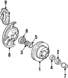 Foto de Tapa de Polvo de Rodamiento Original para Ford Marca FORD Nmero de Parte C8TZ1131C