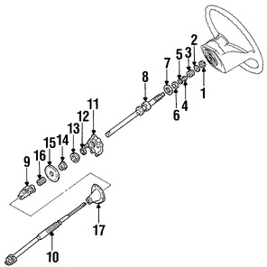 Foto de Eje de Columna de Direccin Original para Ford Marca FORD Nmero de Parte 6C2Z3E751AA