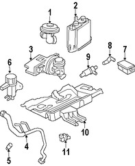 Foto de Manguera de retroalimentacin de presin EGR Original para Ford Expedition 2003 2004 2005 2006 Lincoln Navigator 2000 2001 Marca FORD Nmero de Parte XL3Z9D477BA