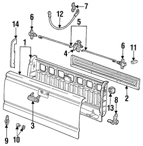 Foto de Manilla de Puerta Posterior Original para Ford Ranger Marca FORD Nmero de Parte F87Z9943400AAL